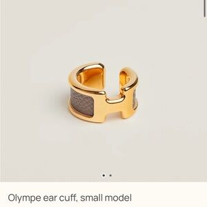 Authentic Hermes Gold and Gray Ear Cuff